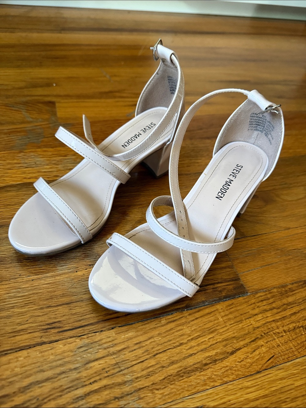 Steve Madden light pink Strappy Low Block Heel girls Sandals